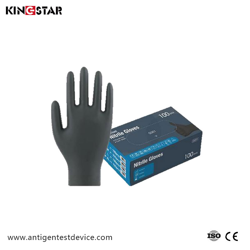 Sarung Tangan Nitrile Gratis Gratis bubuk gratis nglindhungi kulit tangan